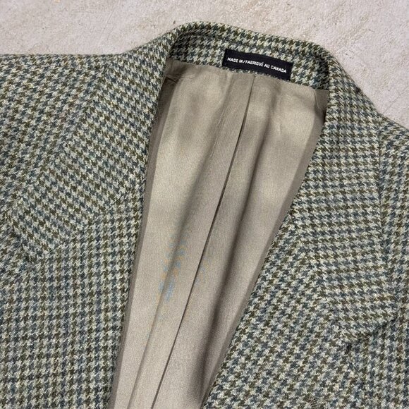 Jones Alpaca Wool Houndstooth Tweed Blazer Mens Sport Coat 40R - Picture 6 of 10